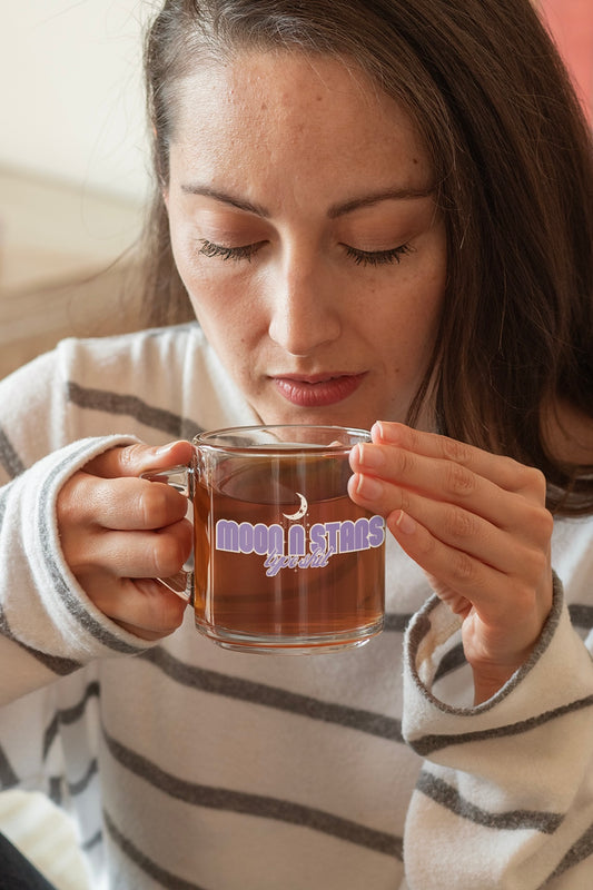 Moon & Stars - Glass Mug