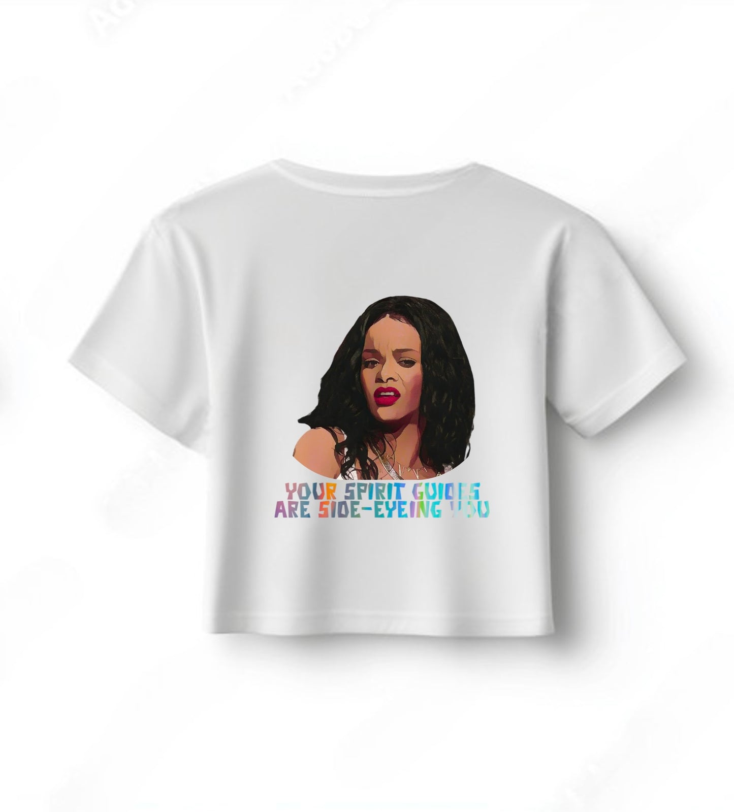 Spirit Guides Side-Eye Trendy Aesthetic Graphic Tee – Soft Oversized Unisex Rihanna T-Shirt