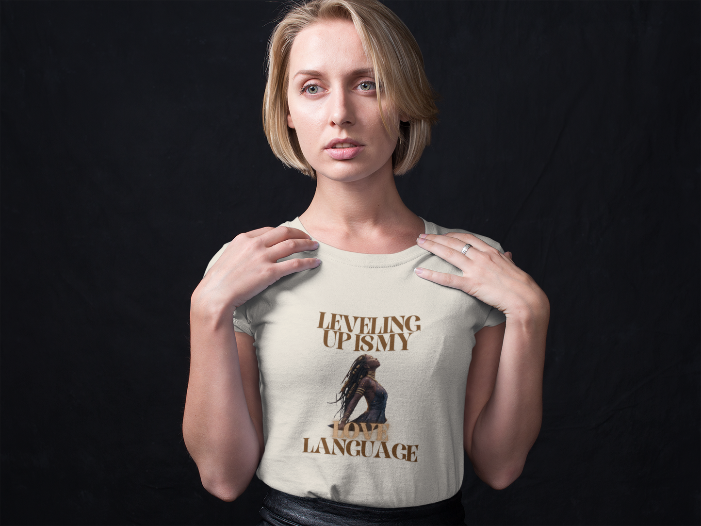 Leveling Up Love Language Trendy Aesthetic Graphic Tee – Soft Oversized Unisex Crewneck T-Shirt