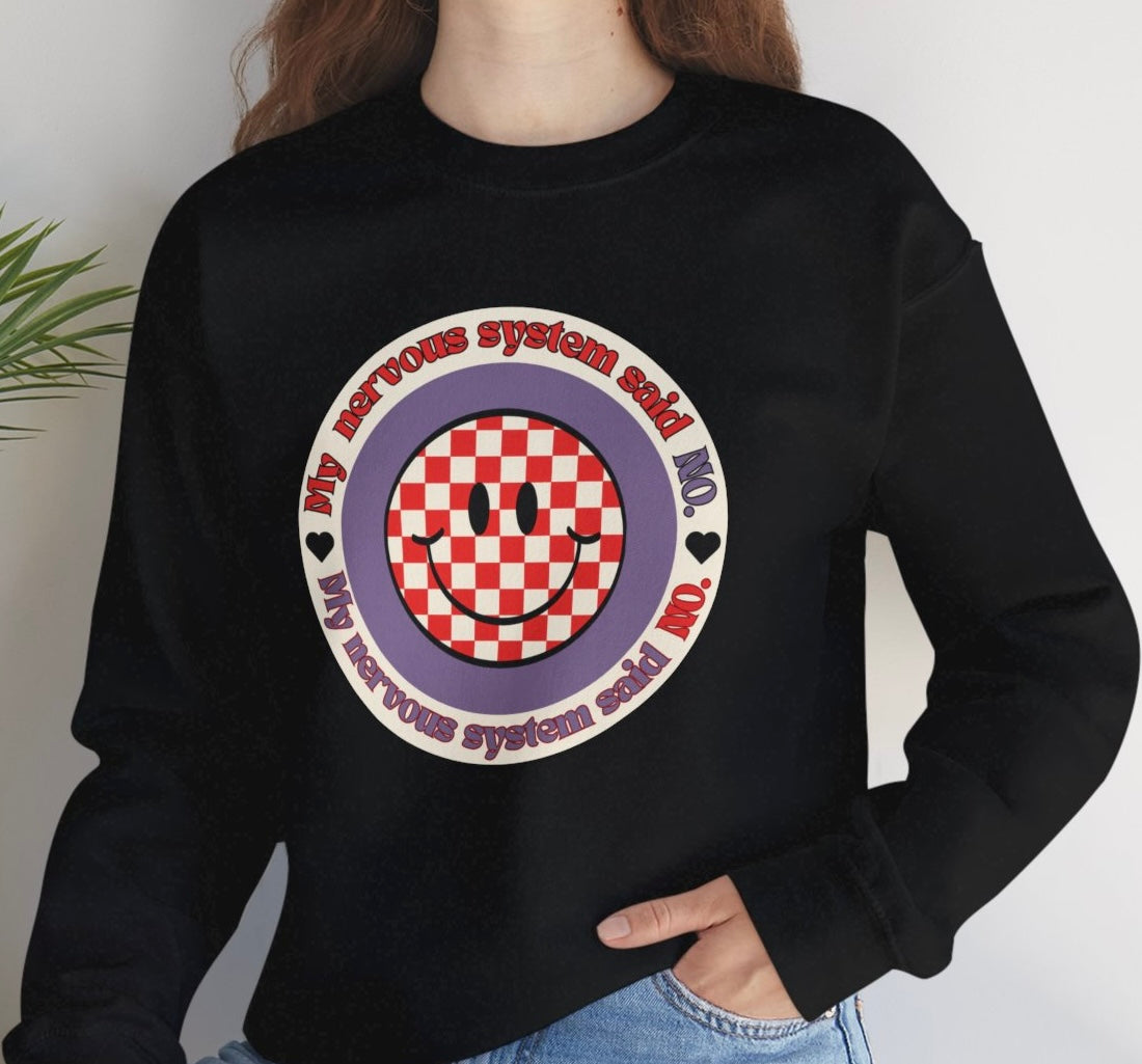 Nervous System Trendy Aesthetic Graphic Tee – Soft Oversized Unisex Long Sleeve T-Shirt