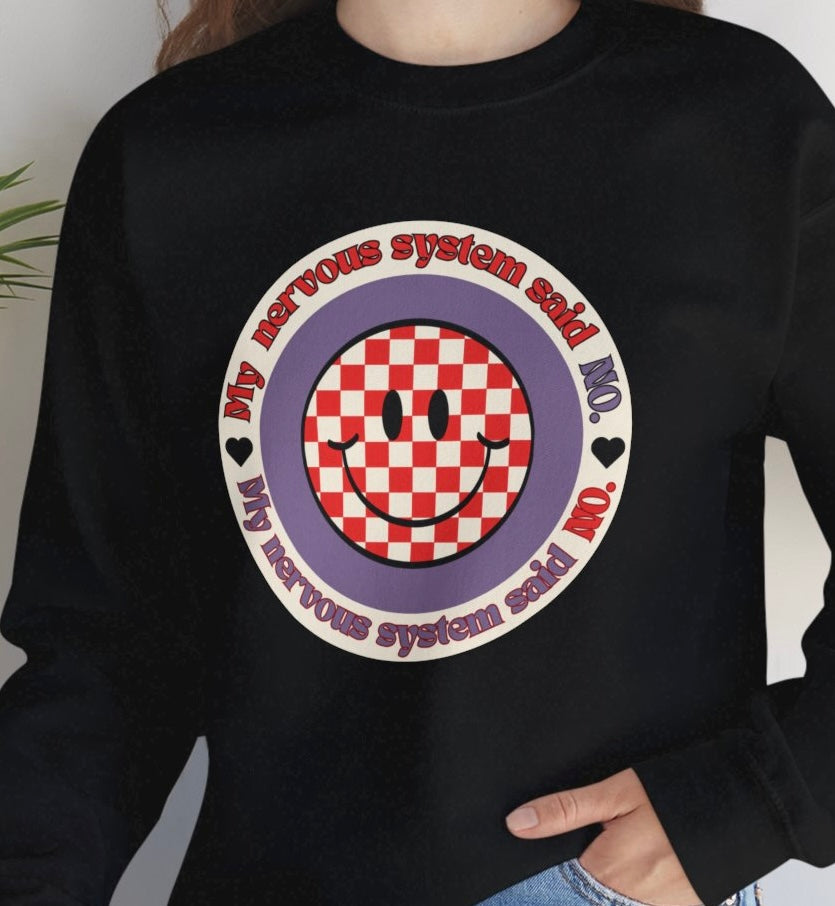 Nervous System Trendy Aesthetic Graphic Tee – Soft Oversized Unisex Long Sleeve T-Shirt