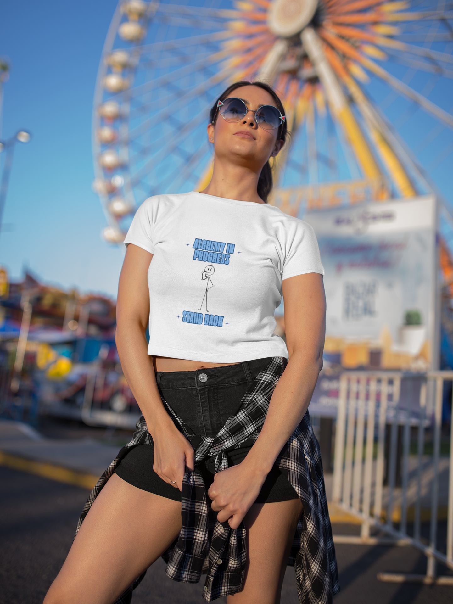 Alchemy in Progress Trendy Aesthetic Graphic Crop Top – Soft Cropped Tee