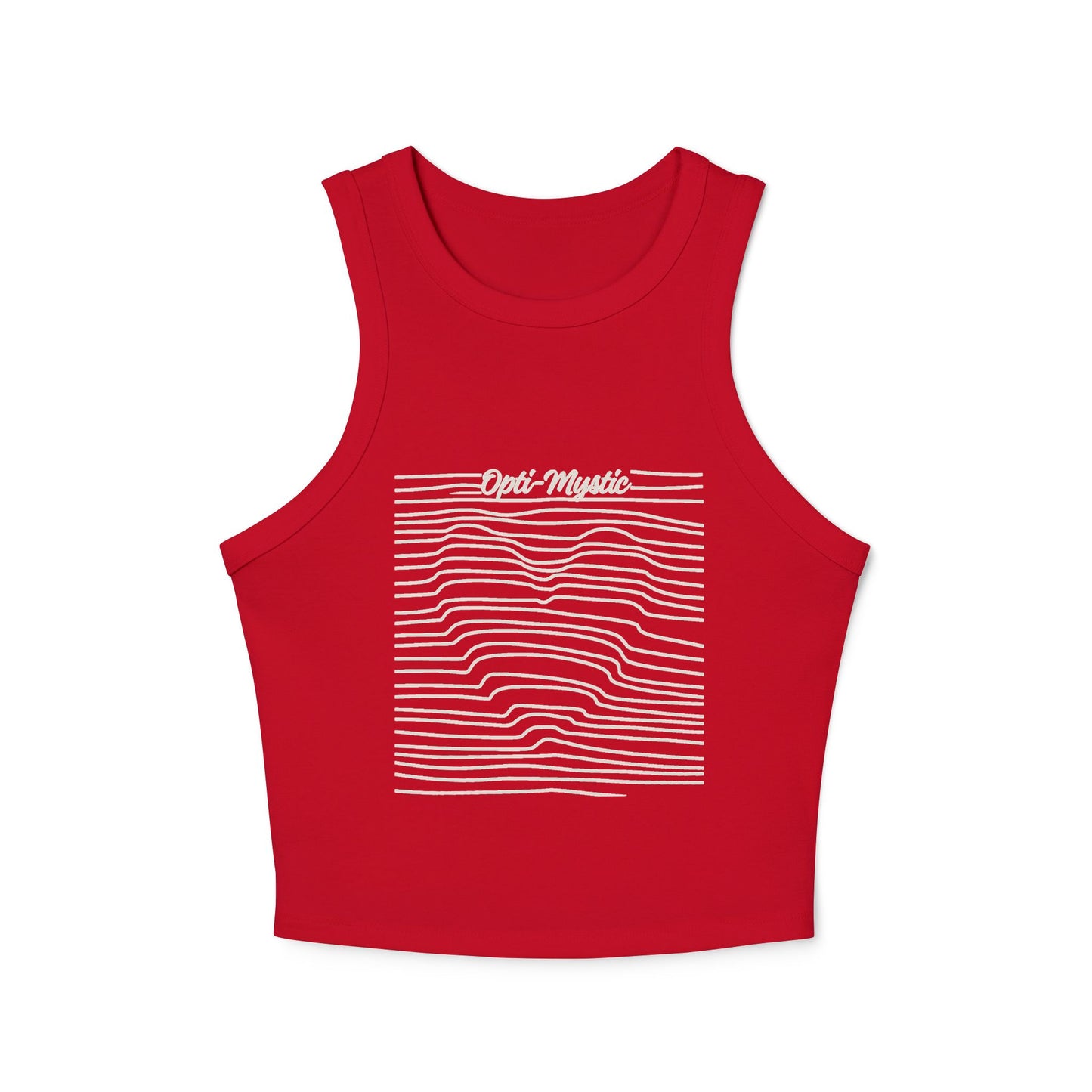 Opti-Mystic Ribbed Racer Tank Top – RED