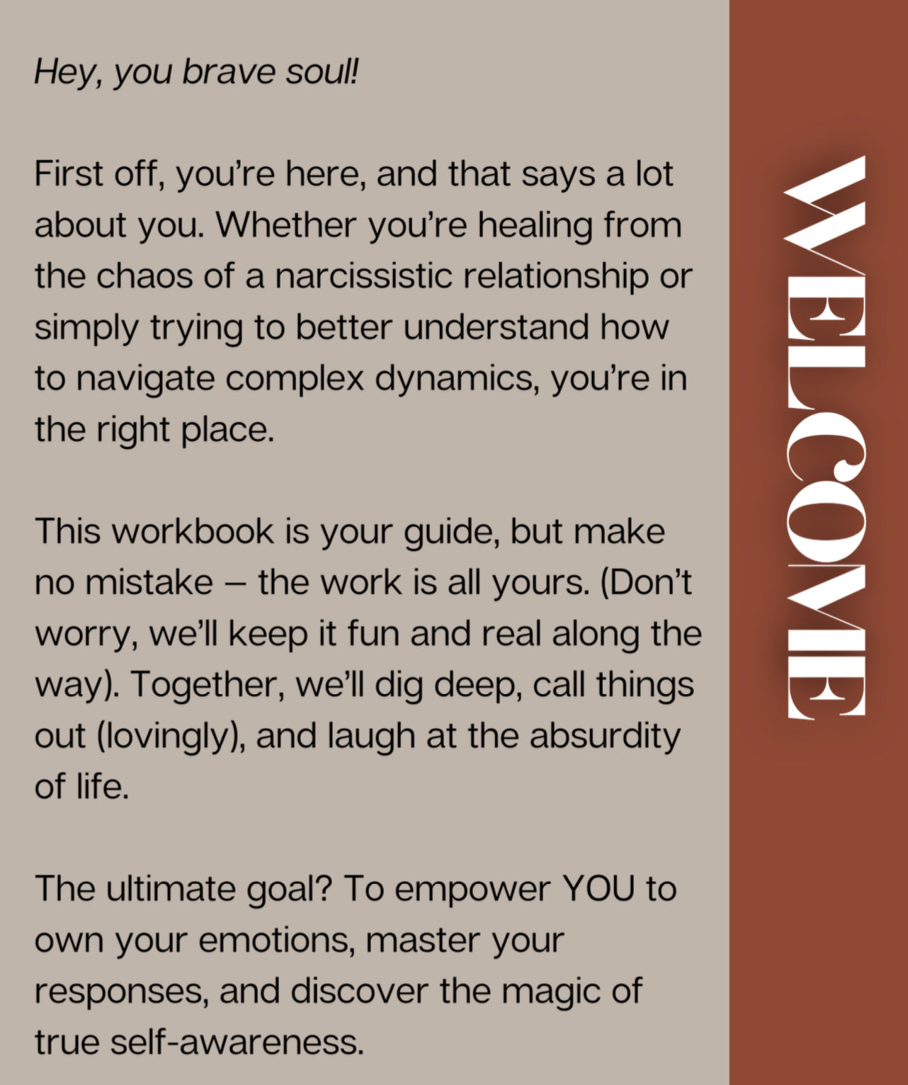 Narcissist Playbook E-Workbook