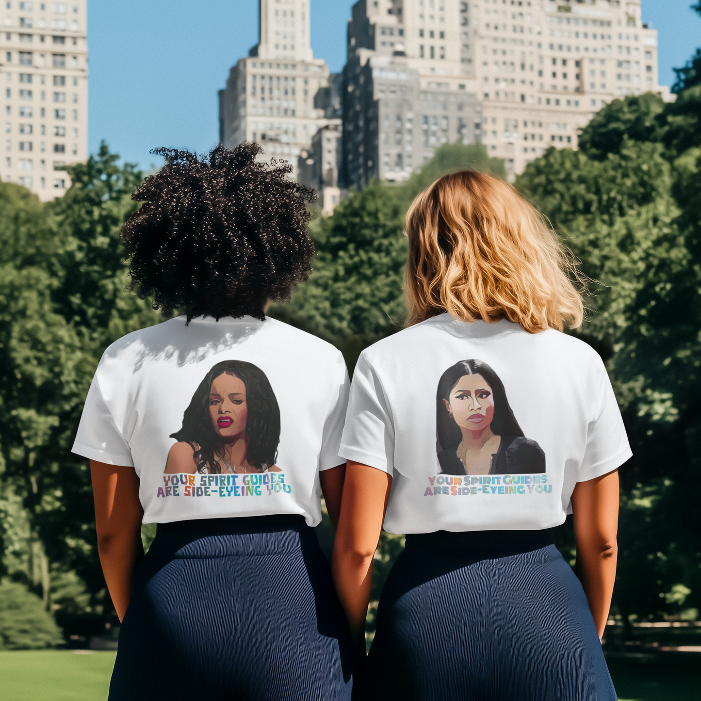 Spirit Guides Side-Eye Trendy Aesthetic Graphic Tee – Soft Oversized Unisex T-Shirt