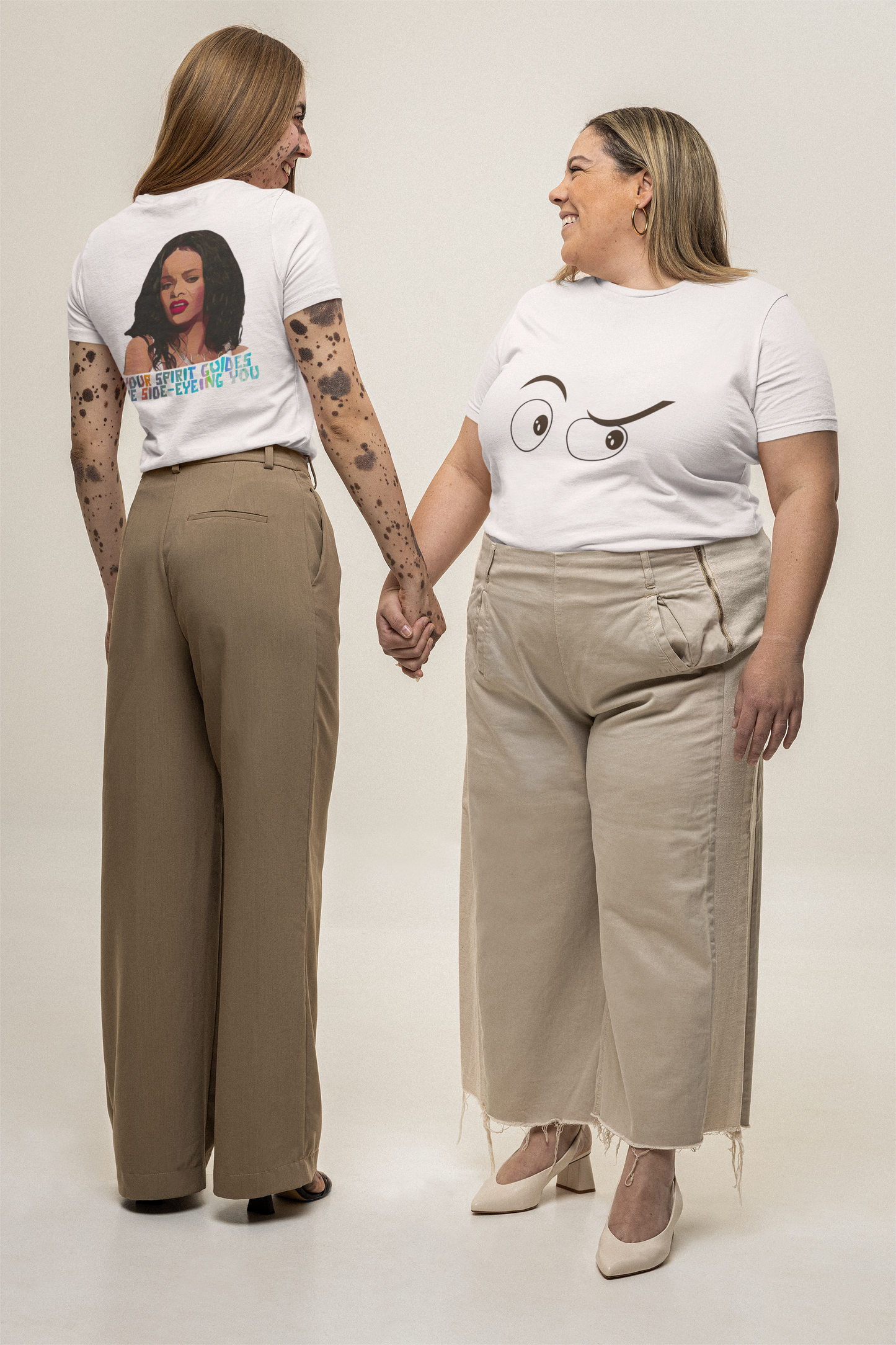 Spirit Guides Side-Eye Trendy Aesthetic Graphic Tee – Soft Oversized Unisex Rihanna T-Shirt