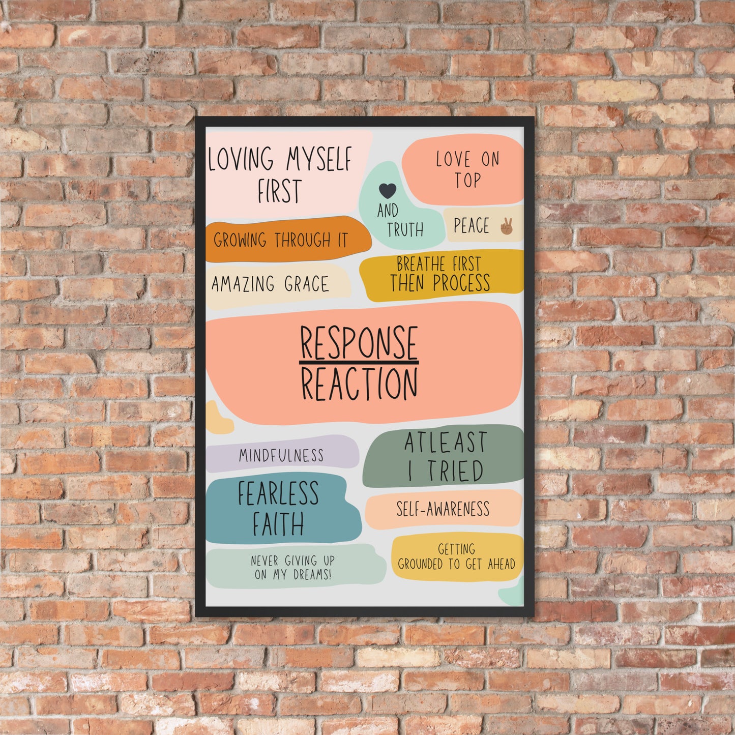 Lienzo de afirmaciones enmarcado