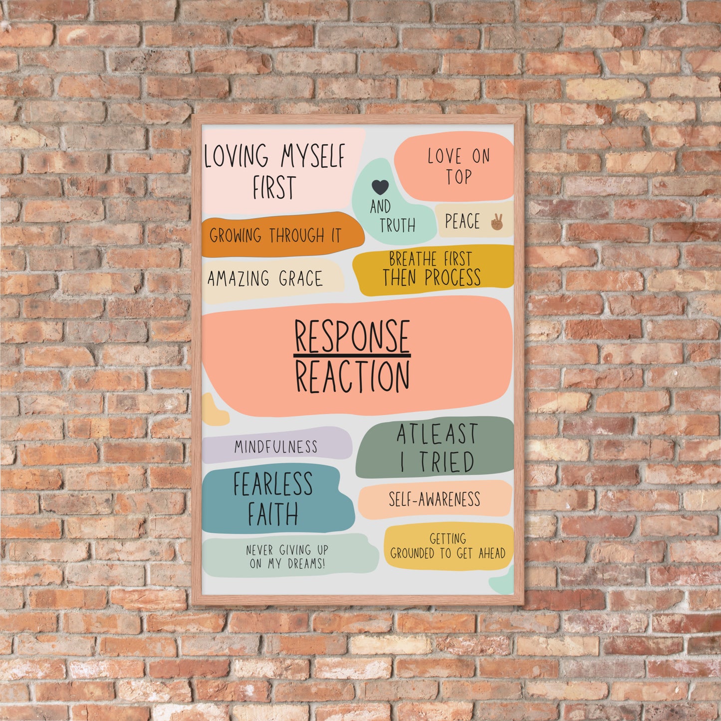 Lienzo de afirmaciones enmarcado