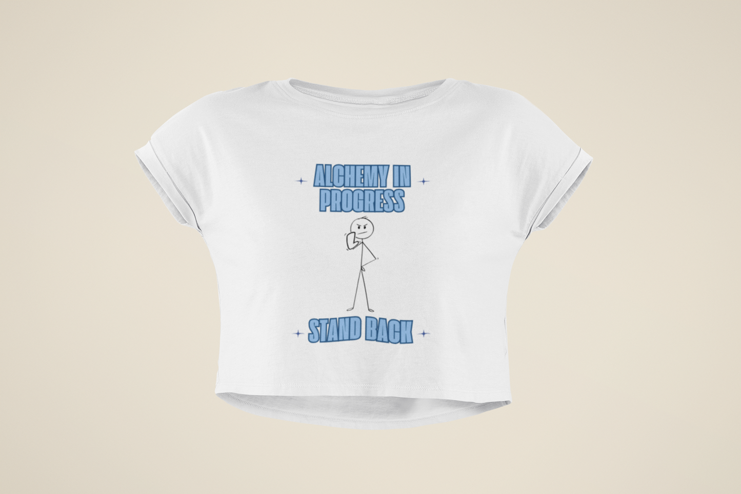 Alchemy in Progress Trendy Aesthetic Graphic Crop Top – Soft Cropped Tee