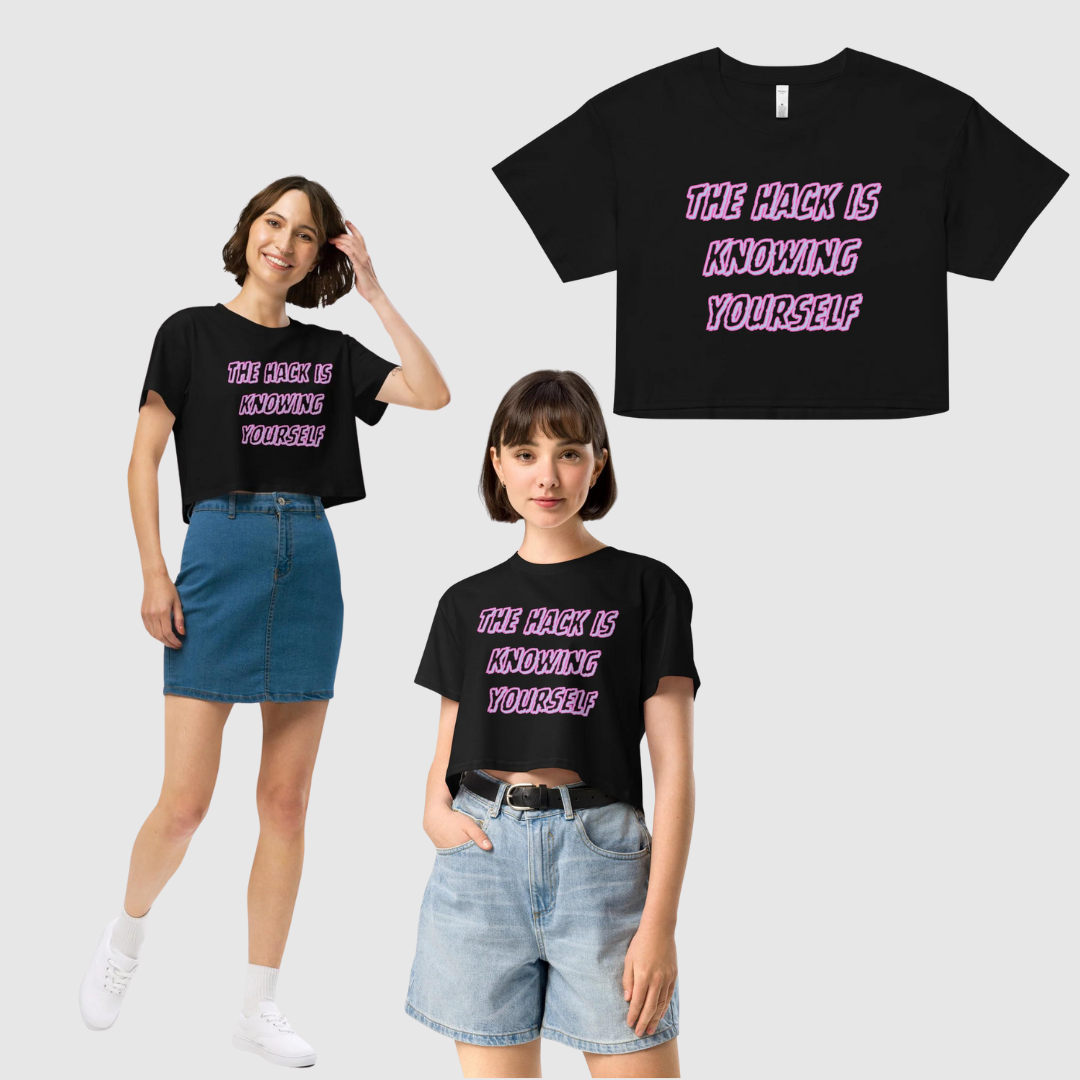 Know Thy Self - Trendy Aesthetic Graphic Crop Top – Soft Cropped T-Shirt