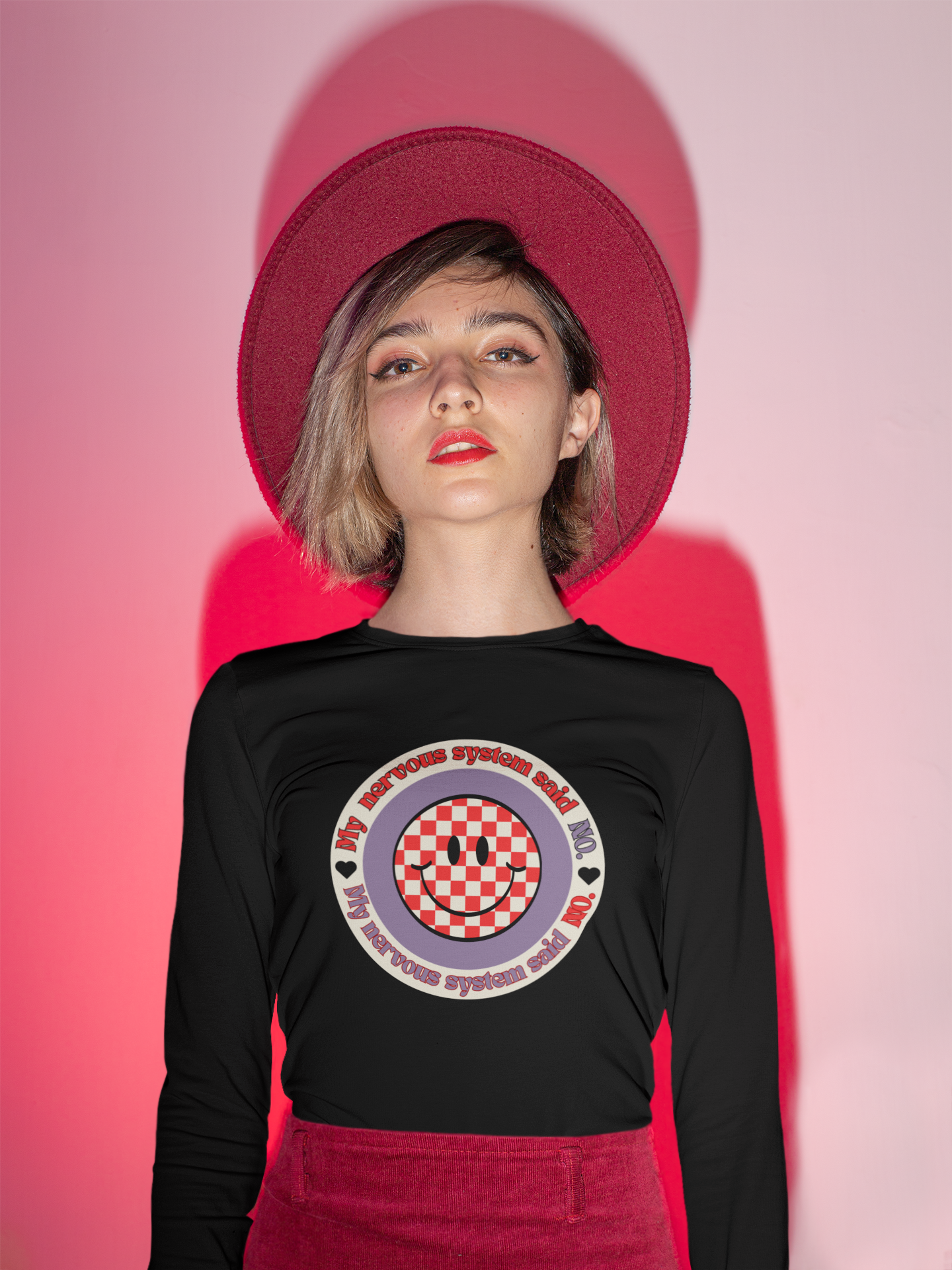 Nervous System Trendy Aesthetic Graphic Tee – Soft Oversized Unisex Long Sleeve T-Shirt