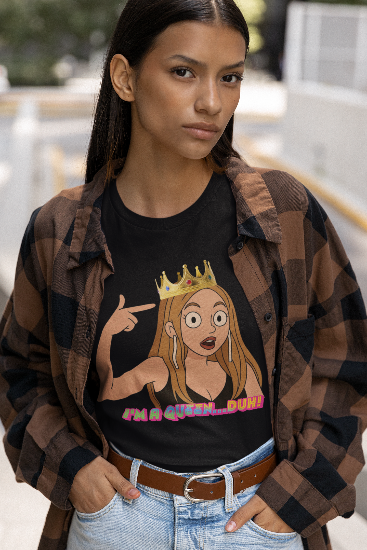 Queen Duh Trendy Aesthetic Graphic Tee – Soft Oversized Unisex Crewneck Mean Girls T-Shirt