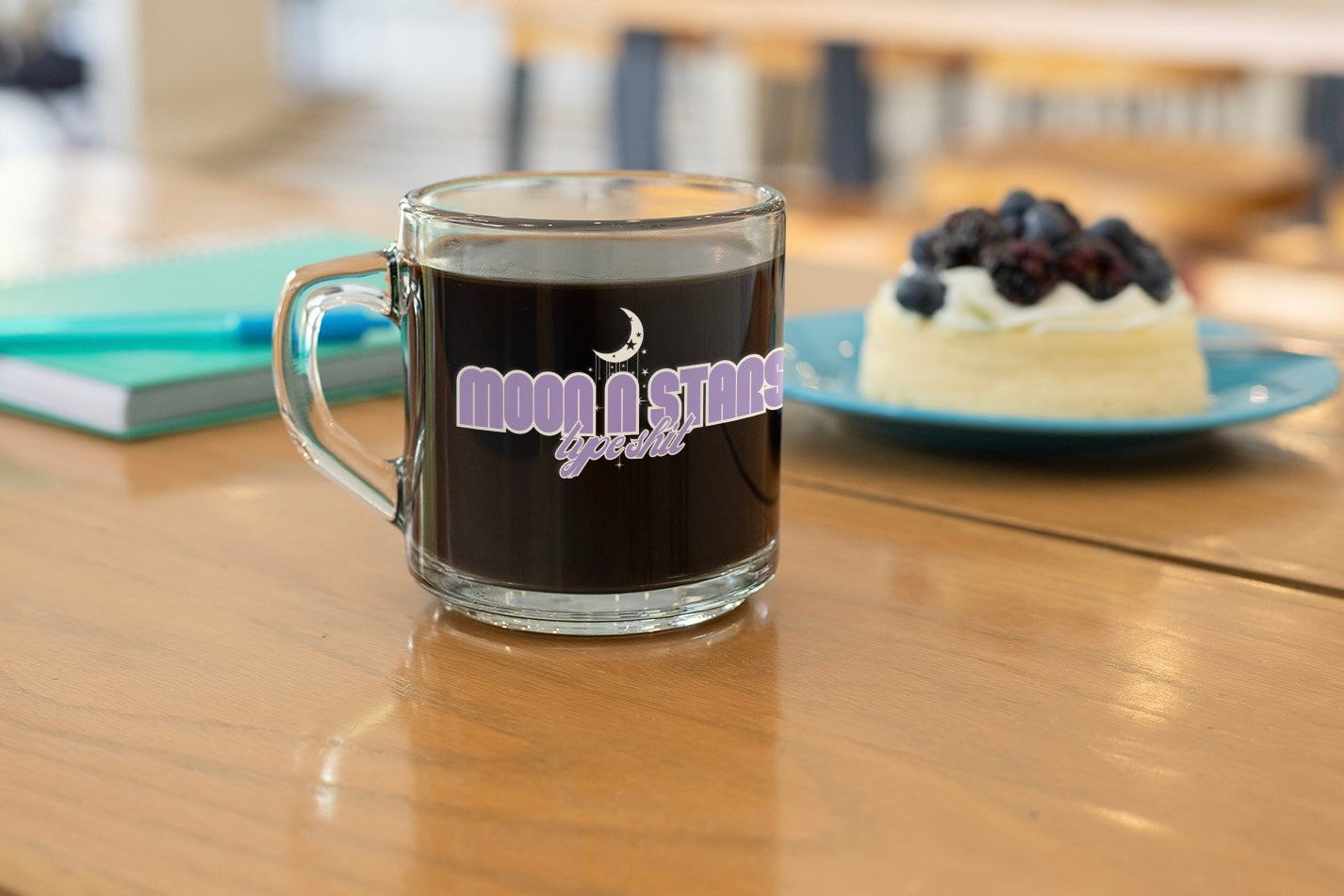 Moon & Stars - Glass Mug