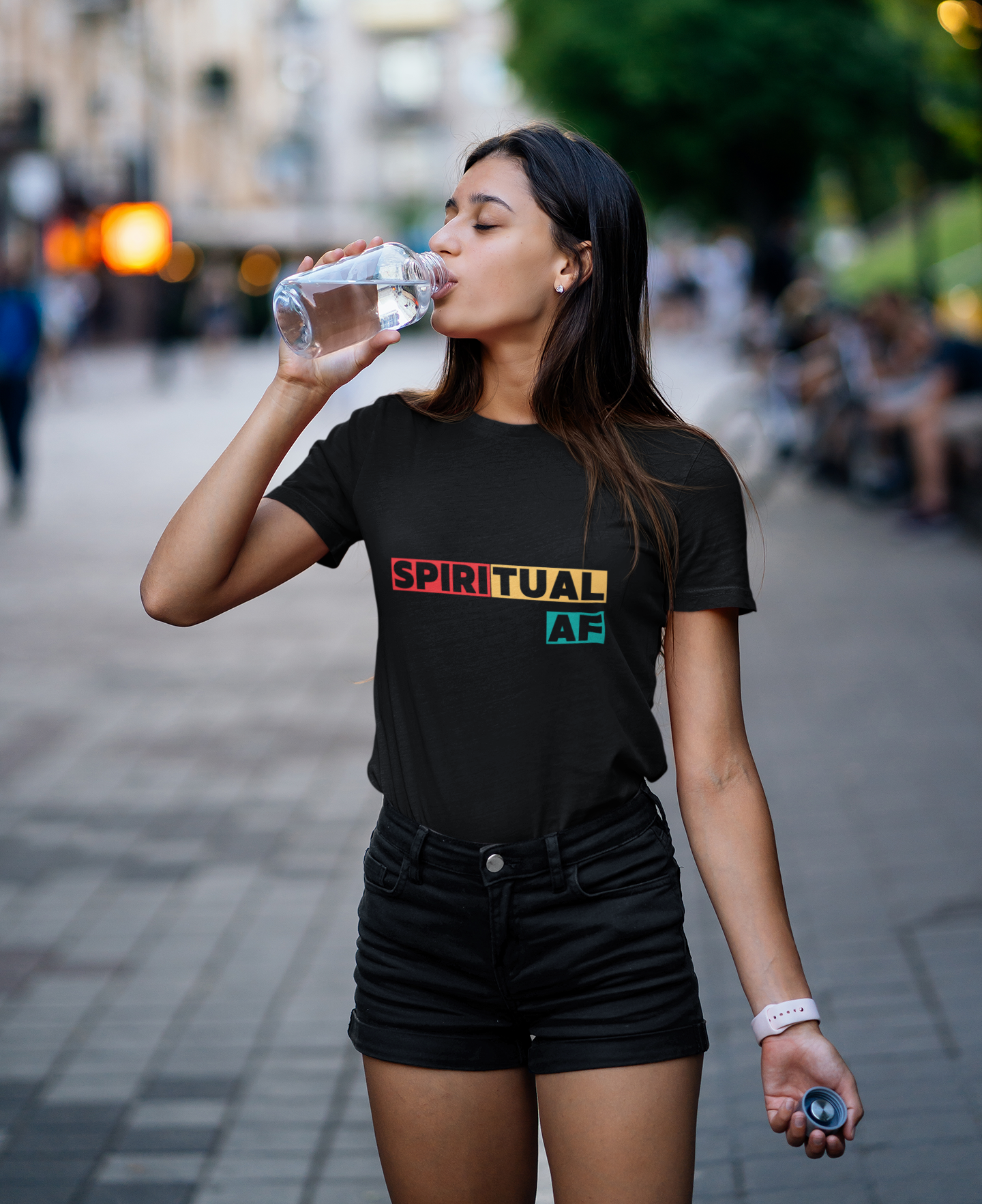 Spiritual AF Trendy Aesthetic Graphic Tee – Soft Oversized Unisex Crewneck T-Shirt