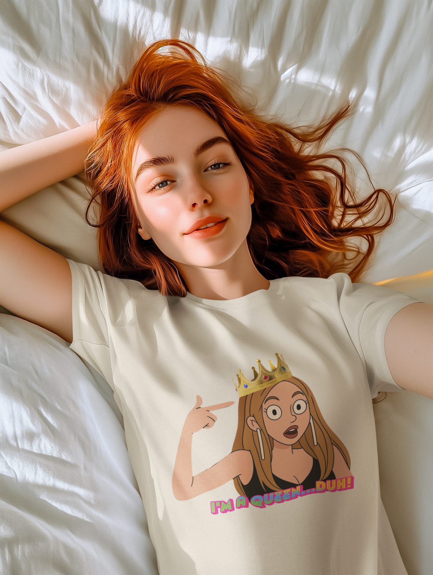 Queen Duh Trendy Aesthetic Graphic Tee – Soft Oversized Unisex Crewneck Mean Girls T-Shirt