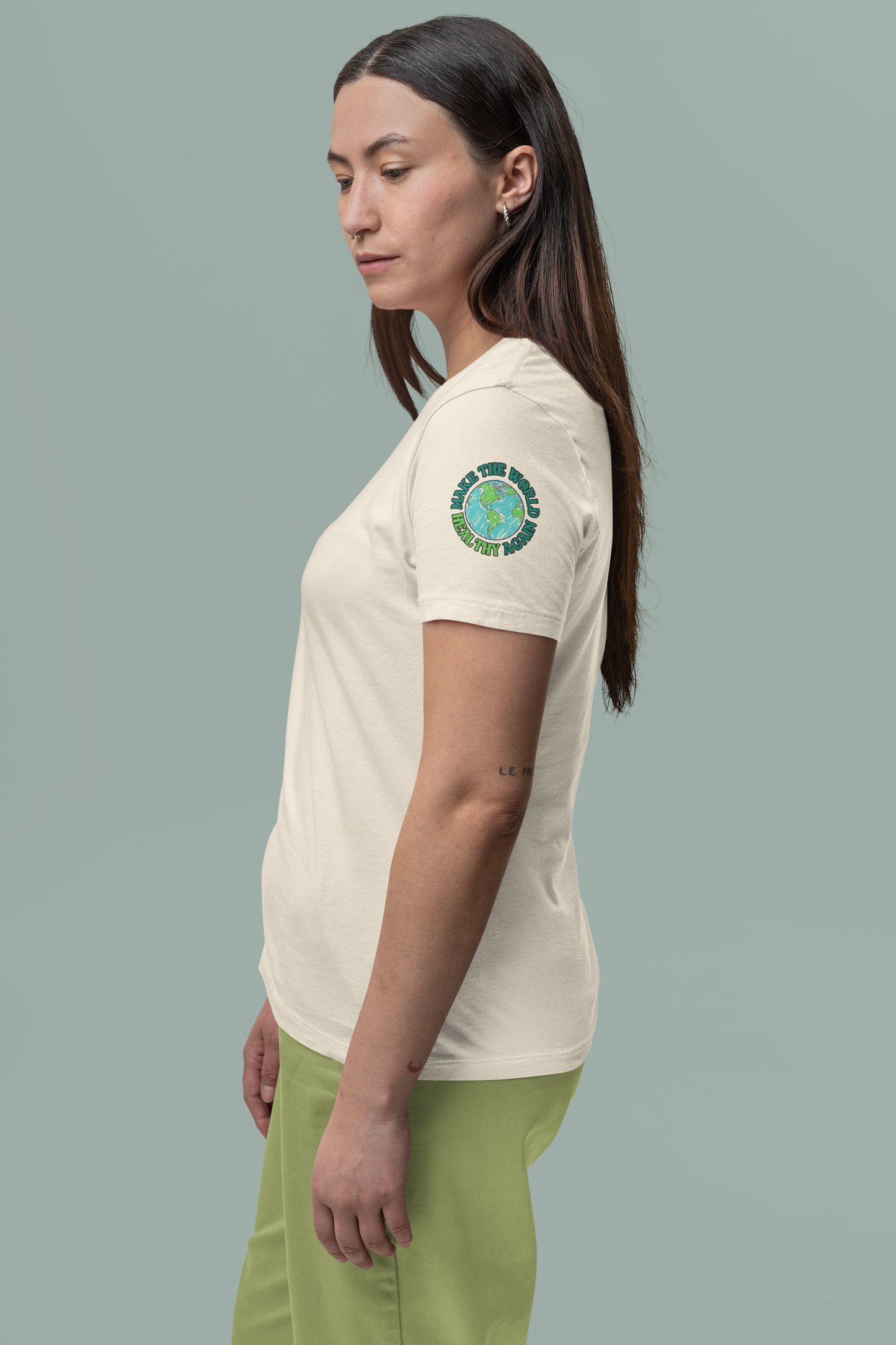 Healthy Earth Trendy Aesthetic Graphic Tee – Soft Oversized Unisex Crewneck T-Shirt