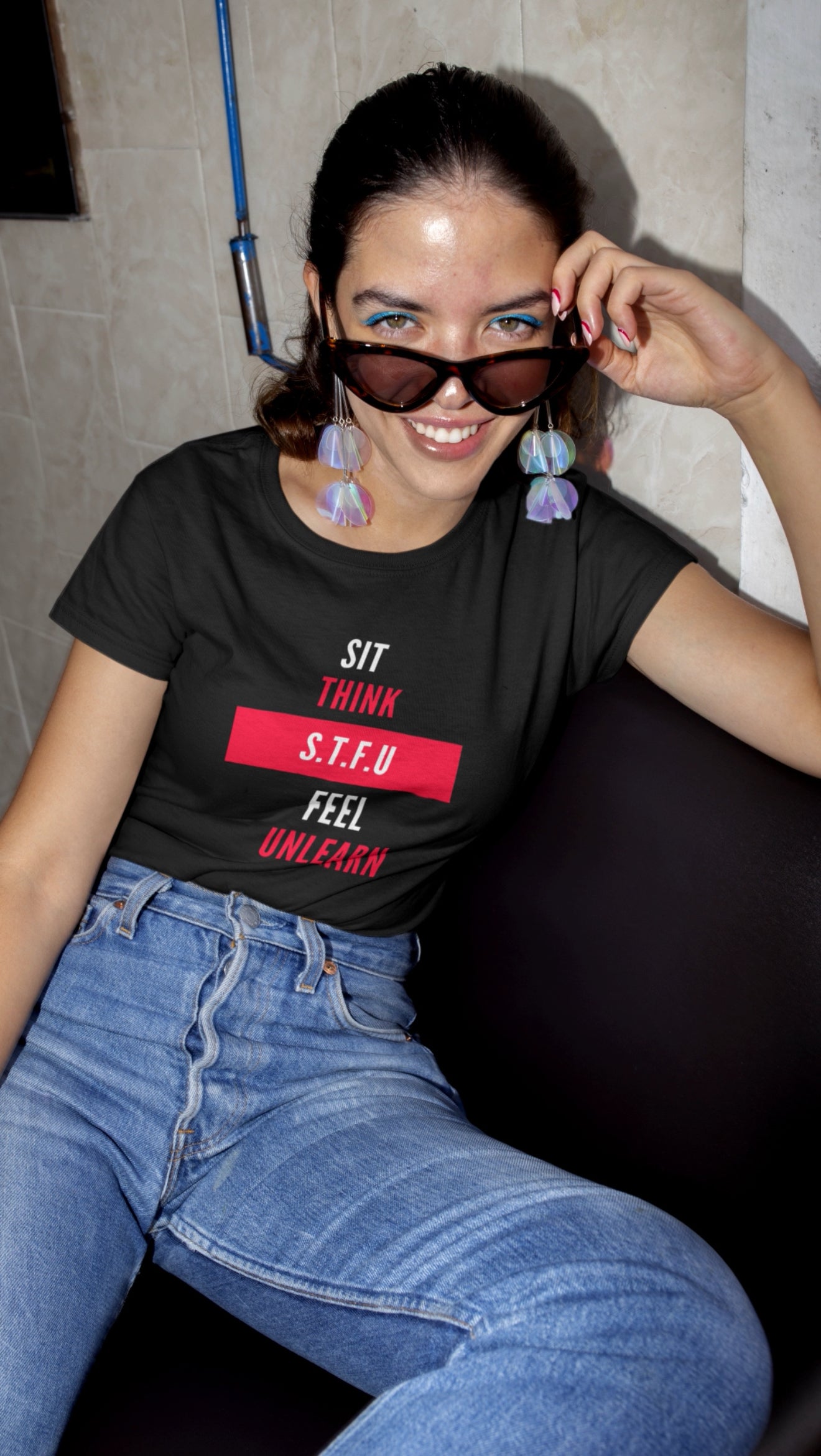 S.T.F.U. T-Shirt Unisex - BLACK
