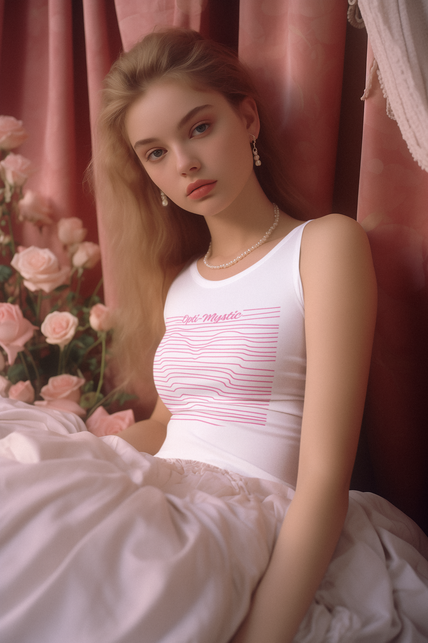 Opti-Mystic Ribbed Racer Tank Top – PINK