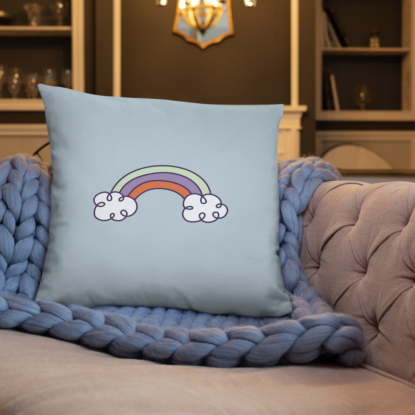 Emotions Wheel - [Sky Blue] Pillow