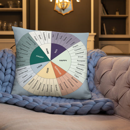 Emotions Wheel - [Sky Blue] Pillow