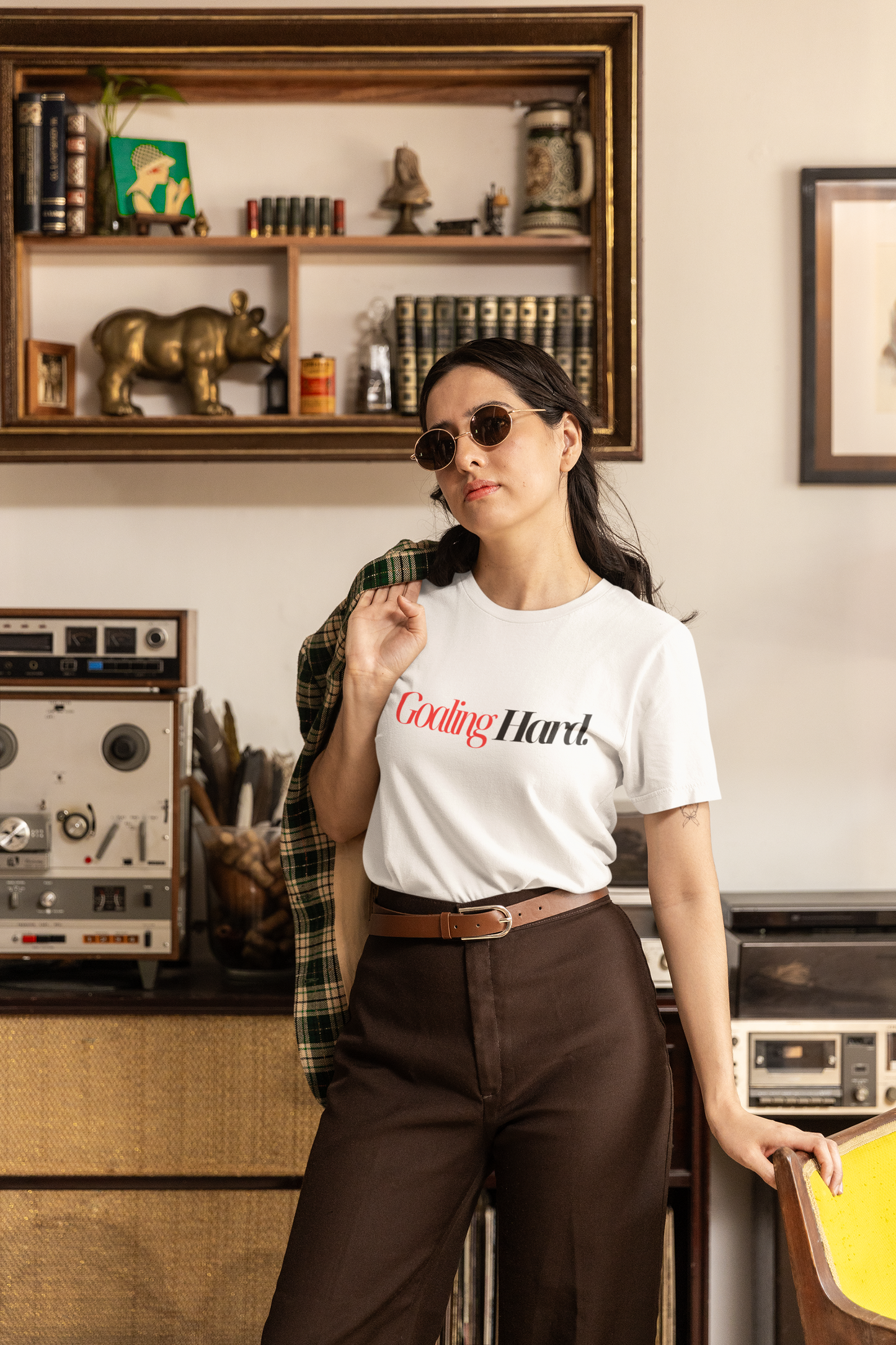 Goaling Hard - Unisex T-Shirt - WHITE
