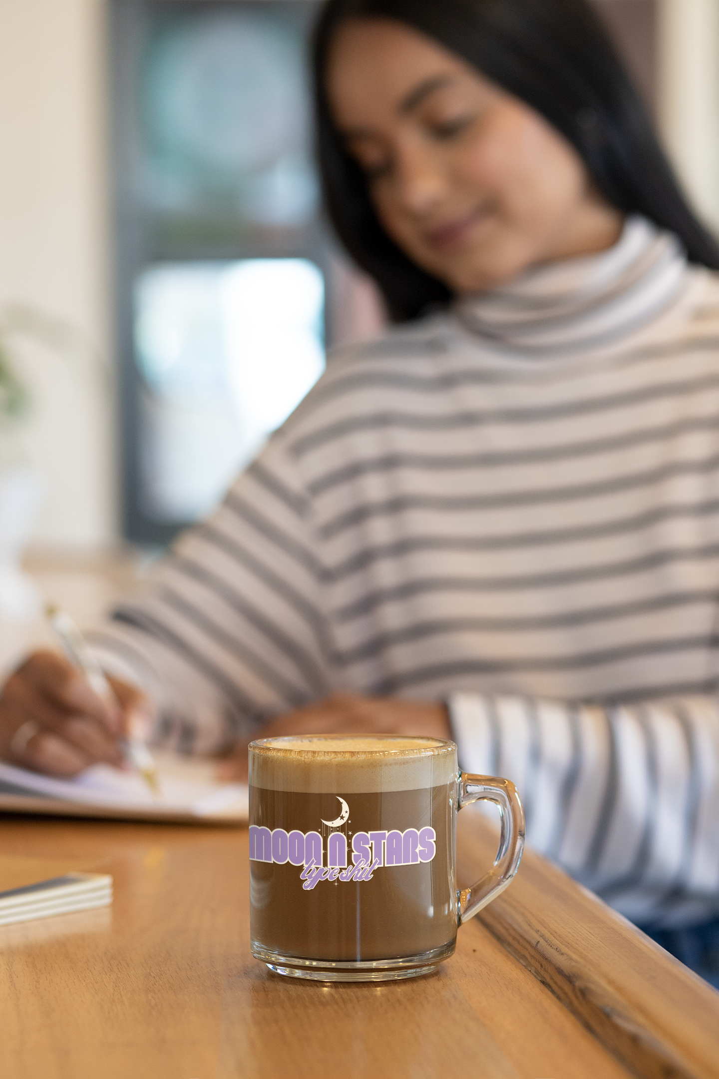Moon & Stars - Glass Mug