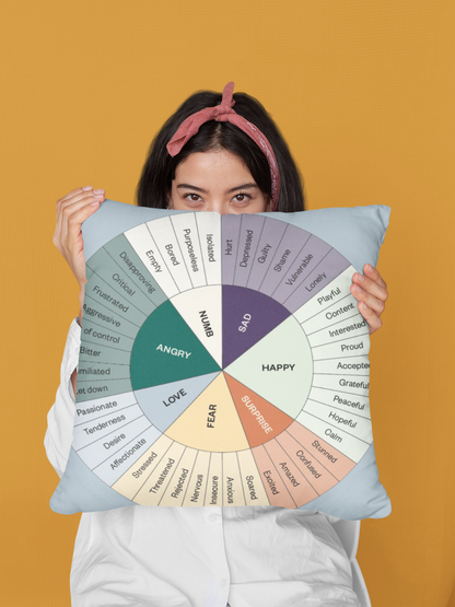 Emotions Wheel - [Sky Blue] Pillow