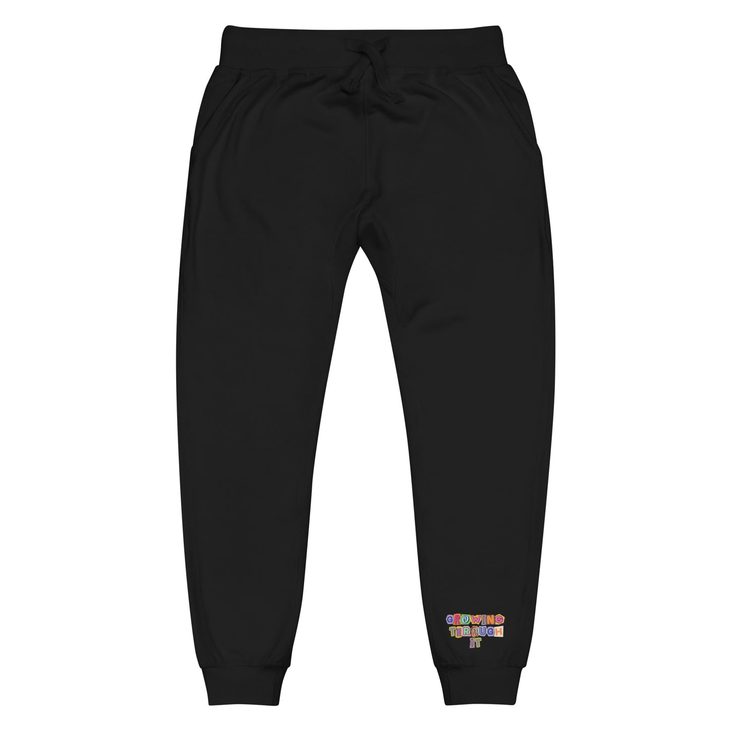 Growing Through it - Joggers [BLACK] - Fleece UNISEX